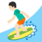 Person Surfing - Light emoji on Google